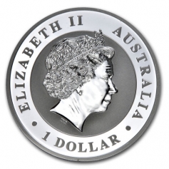 Серебряная монета Австралии 1 доллар "Кукабарра" 2012г., 31,1г., Ag 9999